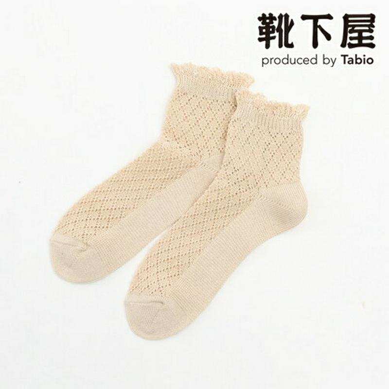【あす楽】【Tabio】 メッシュダイヤ柄ソックス / 靴下屋 靴下 タビオ くつ下 ショート レディース 日本製