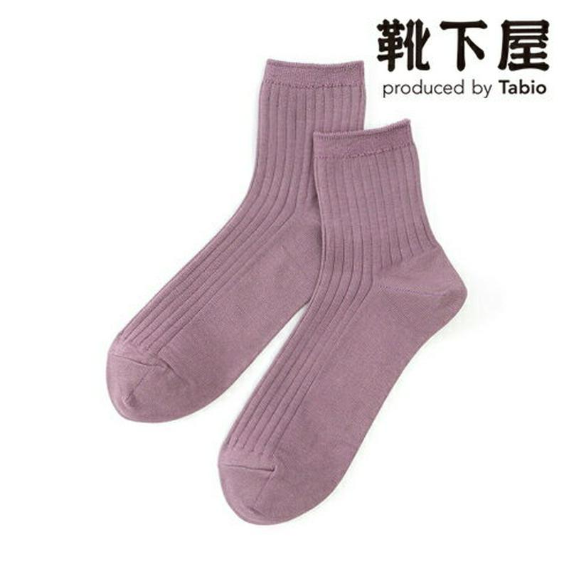 【あす楽】【Tabio】 シルケット5×2リブソックス24〜26cm / 靴下屋 靴下 タビオ くつ下 ショート レディース 日