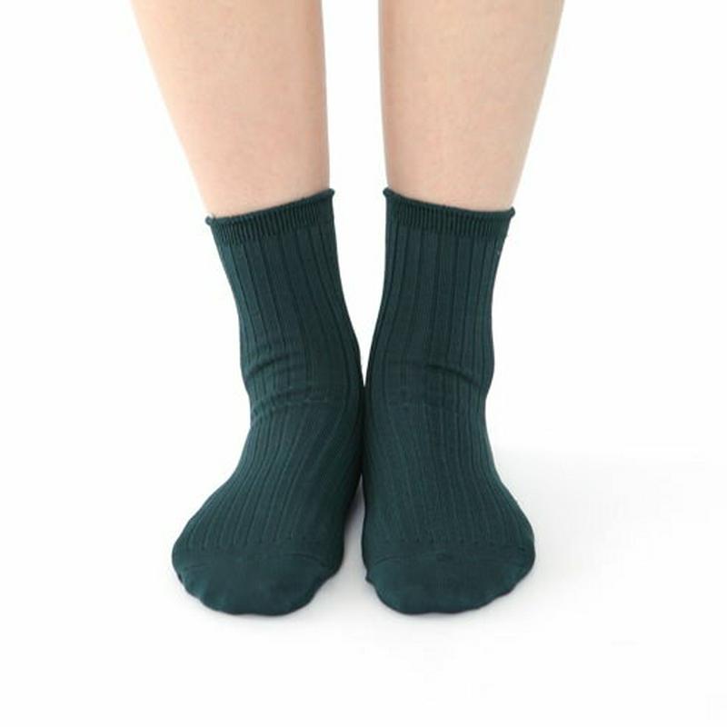 【あす楽】【Tabio】 シルケット5×2リブソックス24〜26cm / 靴下屋 靴下 タビオ くつ下 ショート レディース 日