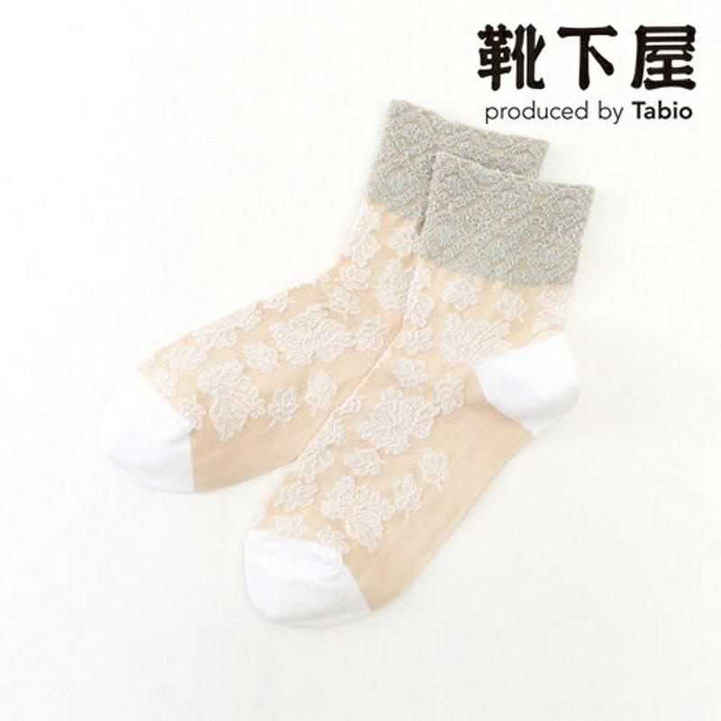 【あす楽】【Tabio】 ラメ×綿フロートソックス / 靴下屋 靴下 タビオ くつ下 ショート レディース 日本製 2106ka