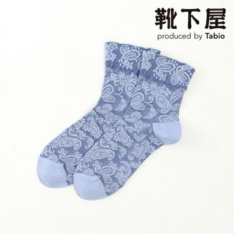 【あす楽】【Tabio】 ペイズリーフロートショートソックス / 靴下屋 靴下 タビオ くつ下 レディース 日本製