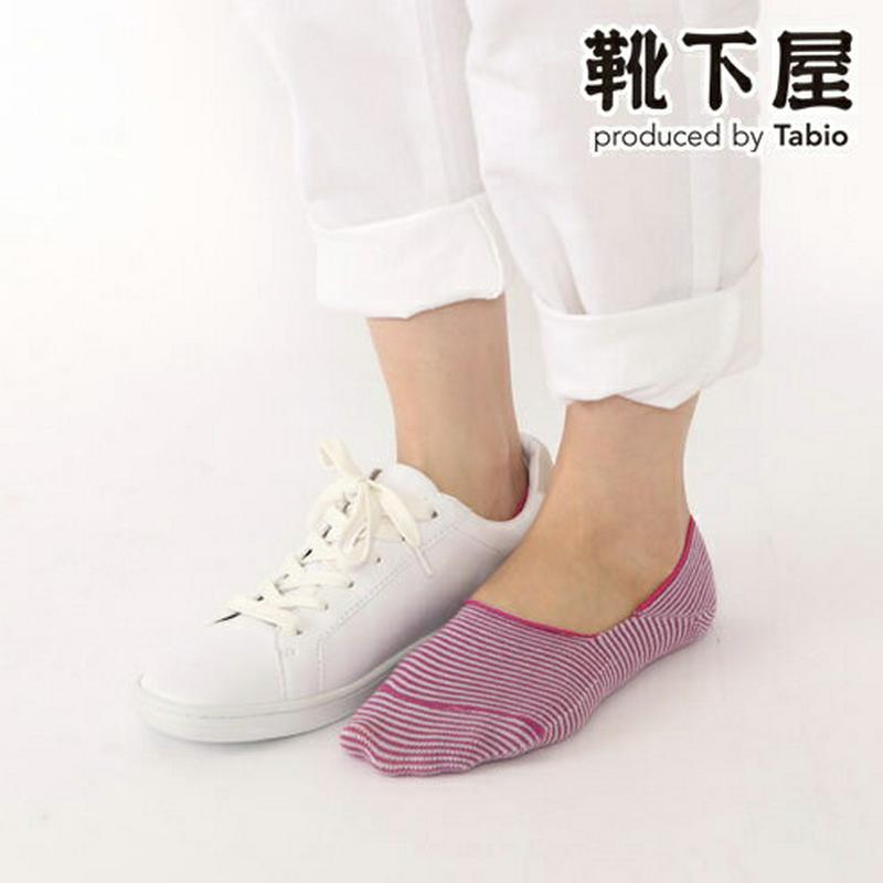 【あす楽】【Tabio】 ボーダーカバーソックス / 靴下屋 靴下 タビオ くつ下 レディース フットカバー 日本製 2206ka