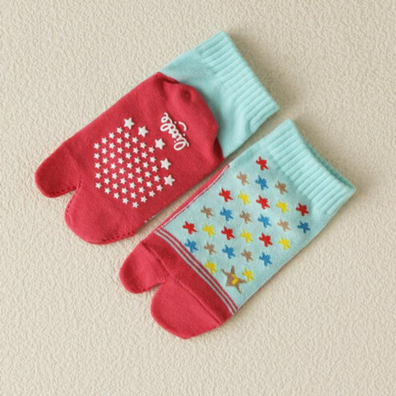 【あす楽】【靴下屋】 キッズいろいろ柄タビソックス11〜13cm ホシ　　サックス＋レッド / 靴下 タビオ Tabio くつ下 キッズ 子供 子供用靴下 日本製 ¬¬