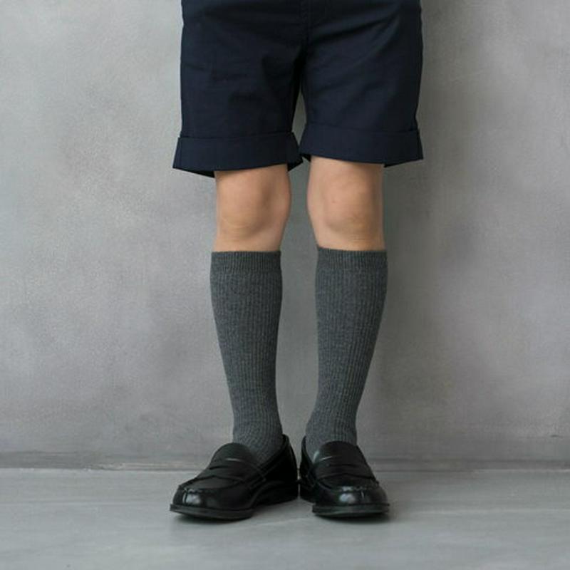 【あす楽】【靴下屋】 キッズ 2×1リブハイソックス19〜21cm / 靴下 タビオ Tabio くつ下 ハイ キッズ 子供 子供用靴下 日本製