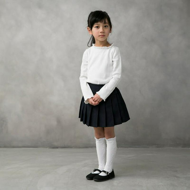【あす楽】【靴下屋】 キッズ フロートリボンハイソックス16〜18cm / 靴下 タビオ Tabio くつ下 ハイ キッズ 子供