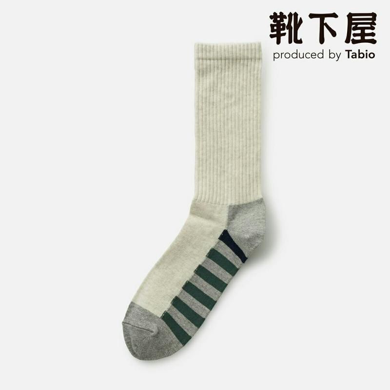 【あす楽】【公式 靴下屋】 キッズ 足底ボーダーデザインソックス 22～24cm / 靴下 タビオ Tabio くつ下 ショート キッズ 子供 子供用靴下 日本製