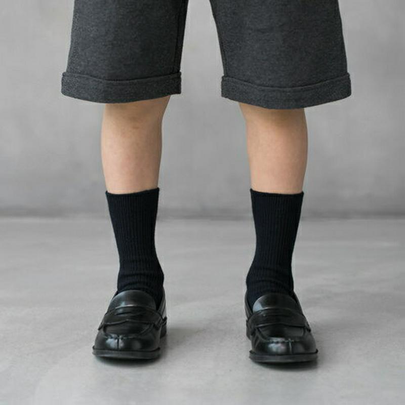 【あす楽】【靴下屋】 キッズ 2×1リブソックス19〜21cm / 靴下 タビオ Tabio くつ下 クルー キッズ 子供 子供用靴下 男の子 女の子 日本製