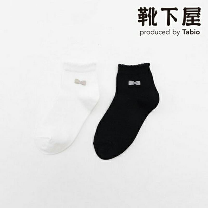 【あす楽】【靴下屋】 キッズ プチリボンショートソックス 16〜18cm / 靴下 タビオ Tabio くつ下 ショート キッズ