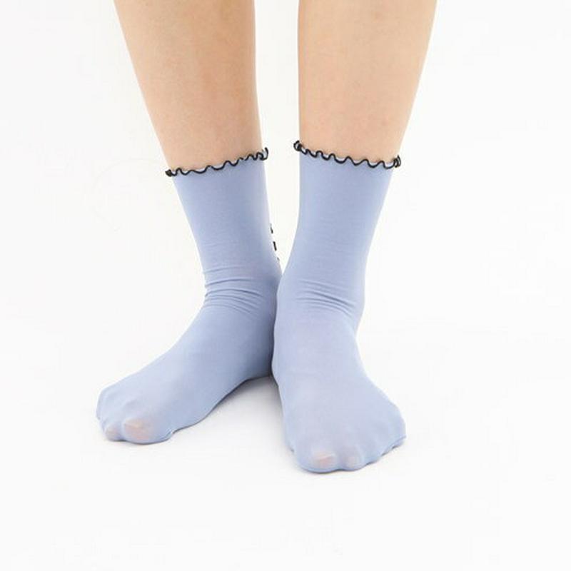 【全品送料無料～6/26 09:59迄】【あす楽】【公式 靴下屋】 フリルソックス / 靴下 タビオ Tabio くつ下 クルー レディース 日本製