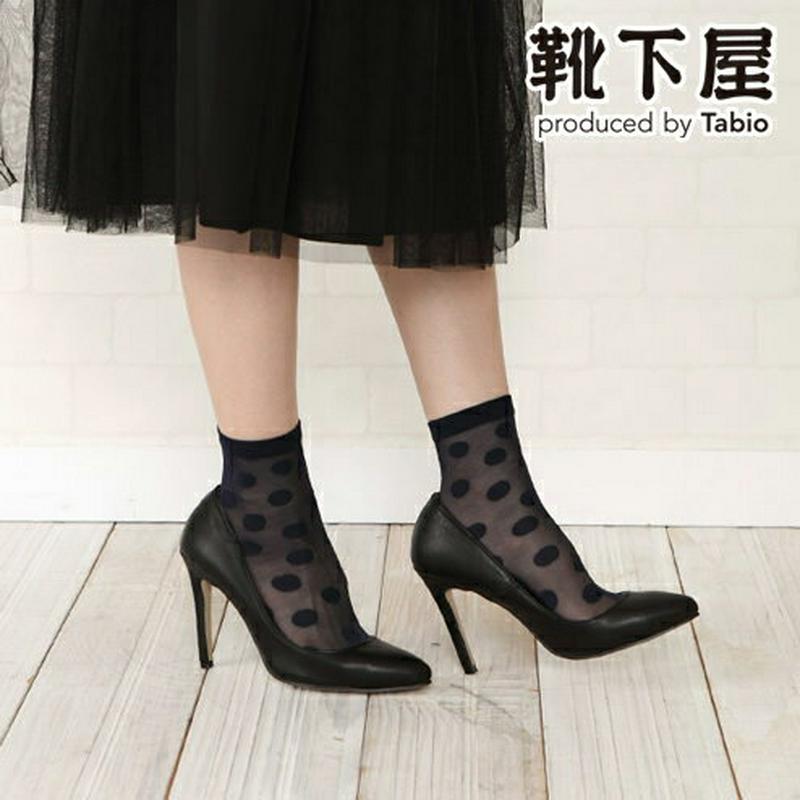 【あす楽】【靴下屋】 ◆消臭◆ビッグドットショートソックス / 靴下 タビオ Tabio くつ下 レディース 日本製
