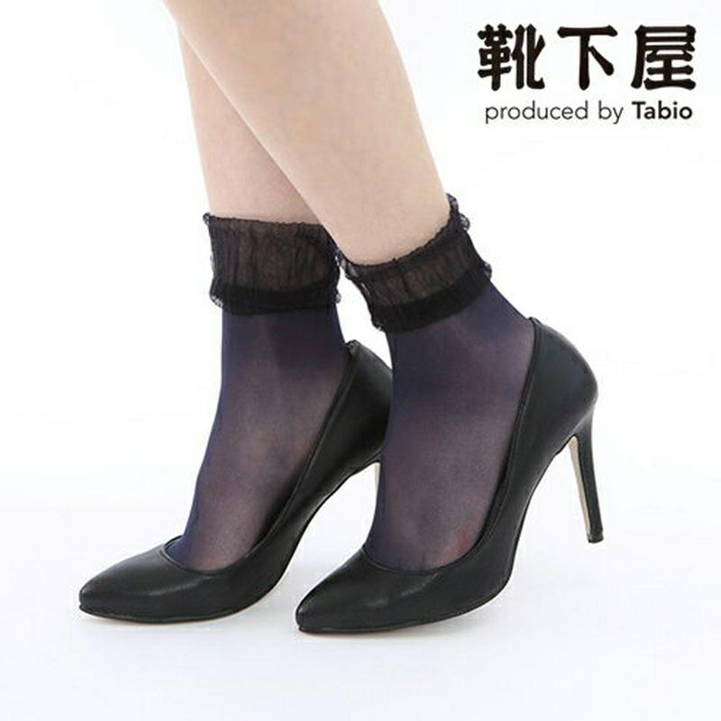 【あす楽】【公式 靴下屋】 ルーズショートソックス / 靴下 タビオ Tabio くつ下 レディース 黒 日本製 2406de