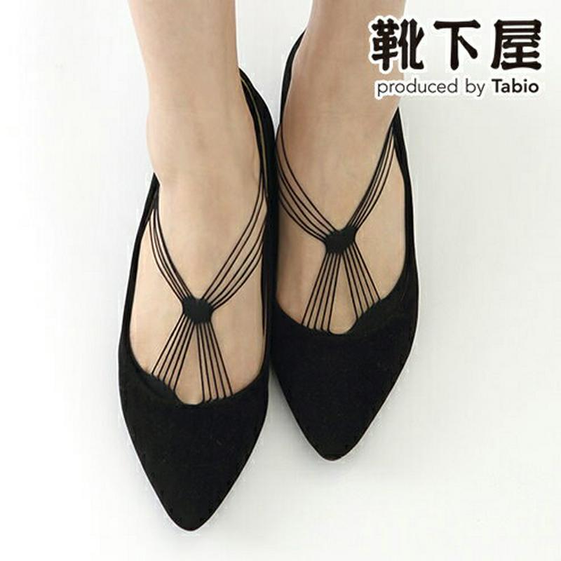 【あす楽】【靴下屋】 フロントクロスカバーソックス / 靴下 タビオ Tabio くつ下 カジュアル フットカバー レディース 日本製 2206ka