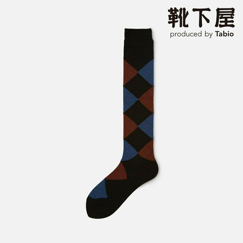 【あす楽】【靴下屋】 ウール混 アーガイル柄 ハイソックス / 靴下 タビオ Tabio くつ下 ハイ レディース 日本製 19