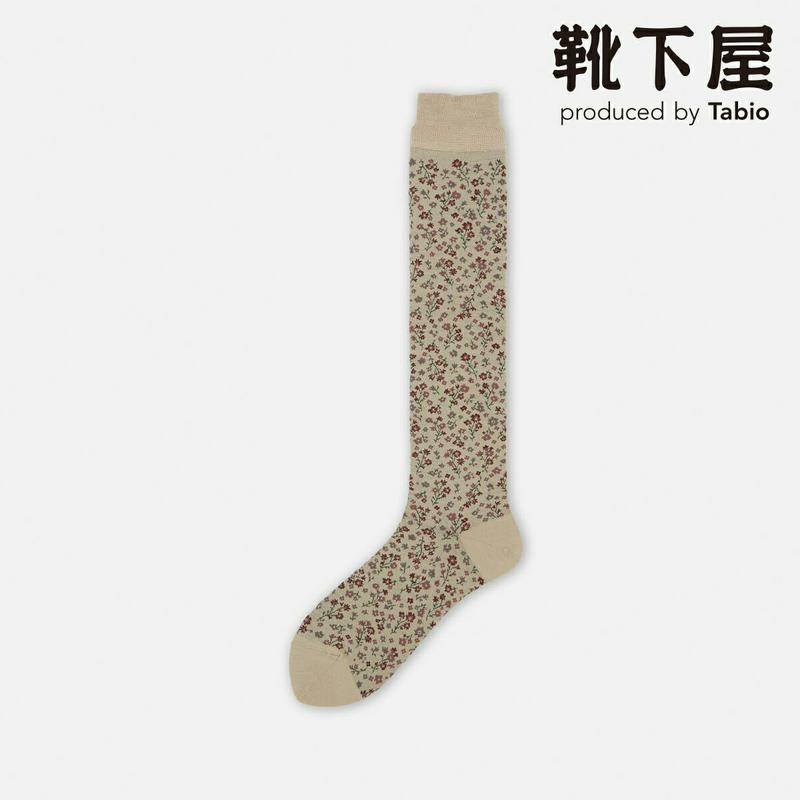 【あす楽】【靴下屋】 WOOL 小花柄 ハイソックス / 靴下 タビオ Tabio くつ下 ウール ハイ レディース 日本製 1