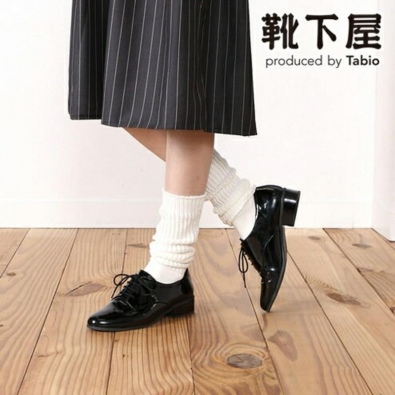 【あす楽】【公式 靴下屋】 無地リブルーズソックス / 靴下 タビオ Tabio くつ下 レディース リブソックス 黒 日本製 2406de