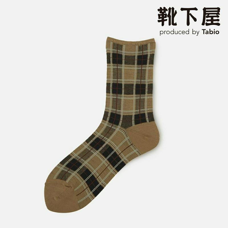 【あす楽】【靴下屋】 タータンチェック クルーソックス / 靴下 タビオ Tabio くつ下 クルー レディース 日本製 191
