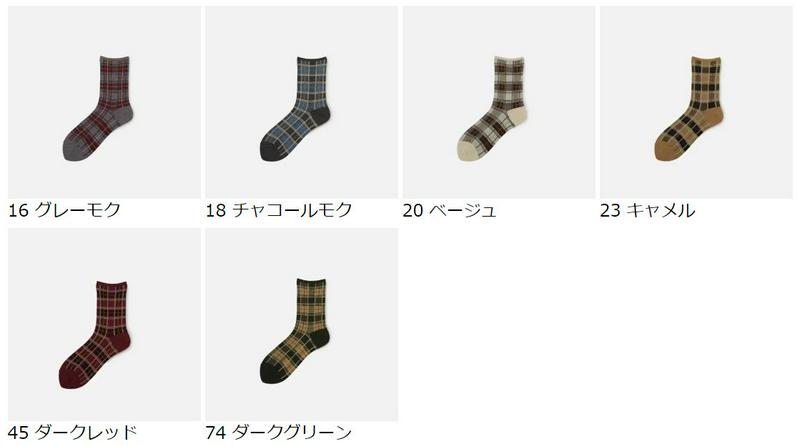 【あす楽】【靴下屋】 タータンチェック クルーソックス / 靴下 タビオ Tabio くつ下 クルー レディース 日本製 191