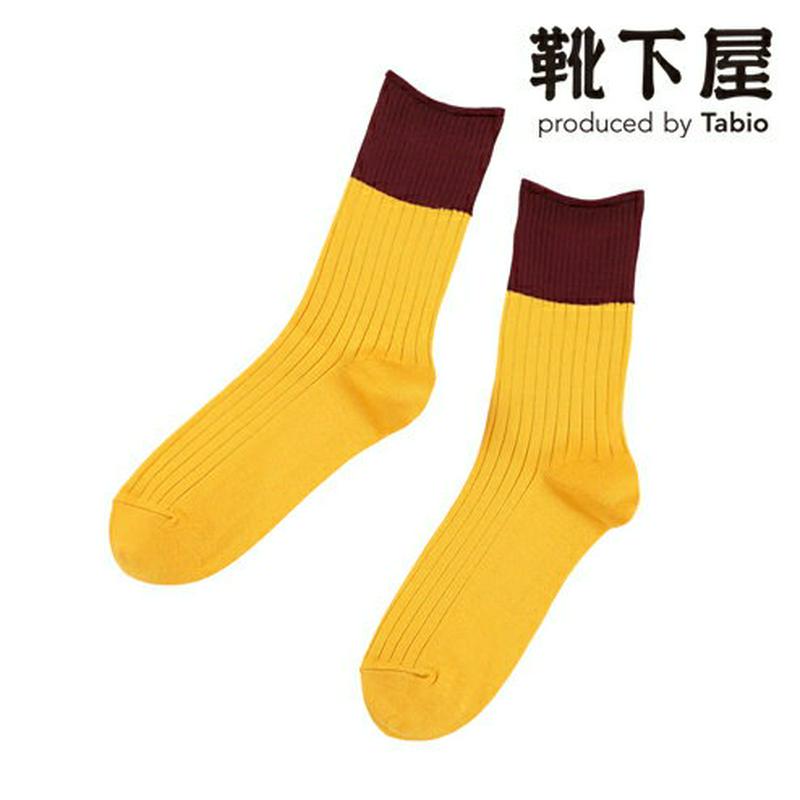 【あす楽】【靴下屋】 ゴム口切り替え6×2リブソックス / 靴下 タビオ Tabio くつ下 クルー レディース 日本製 191