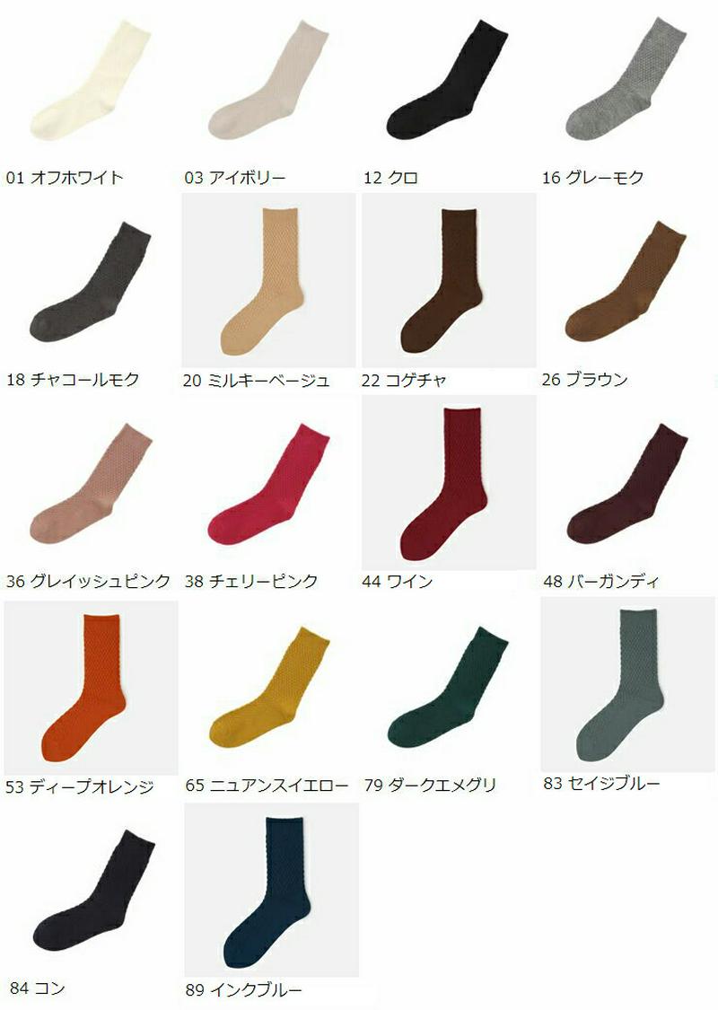 【あす楽】【靴下屋】 ウールハイブレンドカノコ柄ソックス / 靴下 タビオ Tabio くつ下 クルー レディース 日本製 19