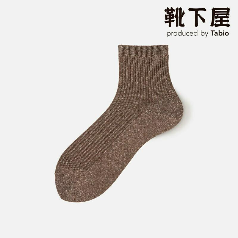 【全品送料無料～6/26 09:59迄】【30%OFF】【あす楽】【公式 靴下屋】 薄手 リブ ラメ ショートソックス / 靴下 タビオ Tabio くつ下 ショート レディース 日本製 2406sl