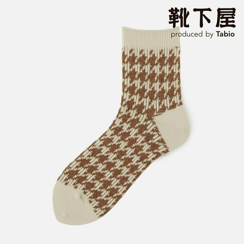 【あす楽】【靴下屋】 千鳥チェック柄 ショートソックス / 靴下 タビオ Tabio くつ下 ショート レディース 日本製 19