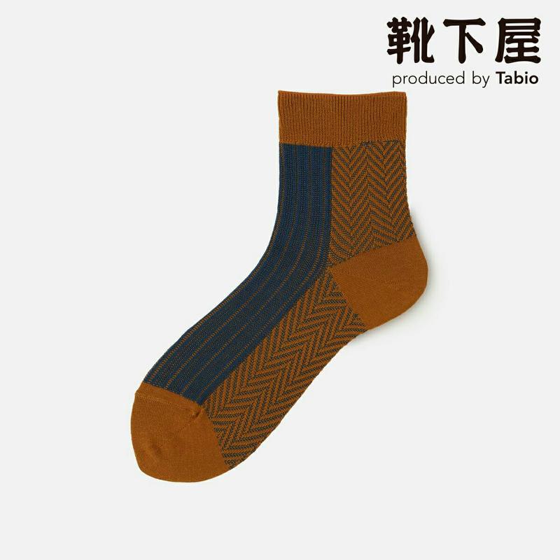【あす楽】【靴下屋】 セパレート ヘリンボーン ショートソックス / 靴下 タビオ Tabio くつ下 ショート レディース 日