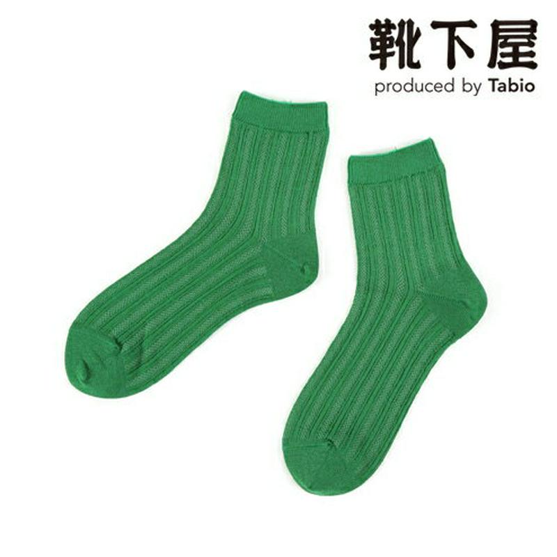 【あす楽】【靴下屋】 冷感ドライ ストライプメッシュショートソックス / 靴下 タビオ Tabio くつ下 ショート レディース