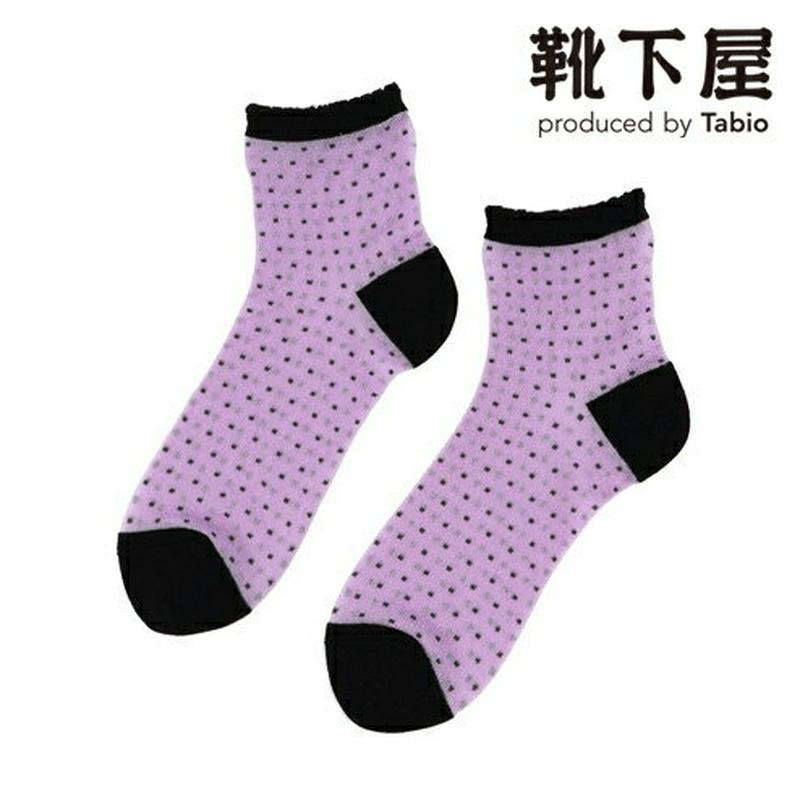 【全品送料無料★〜6/11 23:59迄】【あす楽】【靴下屋】 クリンプドットソックス / 靴下 タビオ Tabio くつ下 ショート レディース 日本製