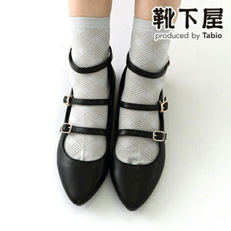 【あす楽】【靴下屋】 斜め透かしソックス / 靴下 タビオ Tabio くつ下 レディース 日本製