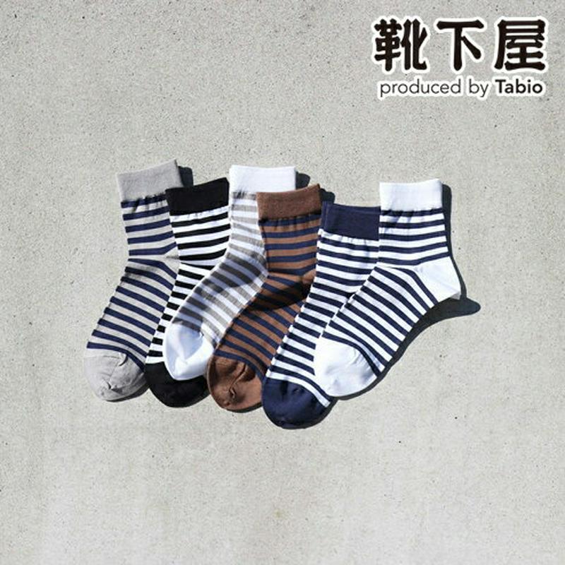 【あす楽】【靴下屋】 均等ボーダーショートソックス / 靴下 タビオ Tabio くつ下 レディース 日本製 nc 1912ka