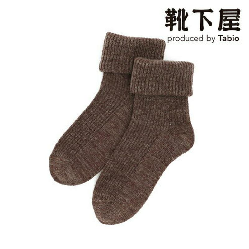 【あす楽】【靴下屋】 三つ折りリブミックスソックス / 靴下 タビオ Tabio くつ下 ショート レディース 日本製 1912