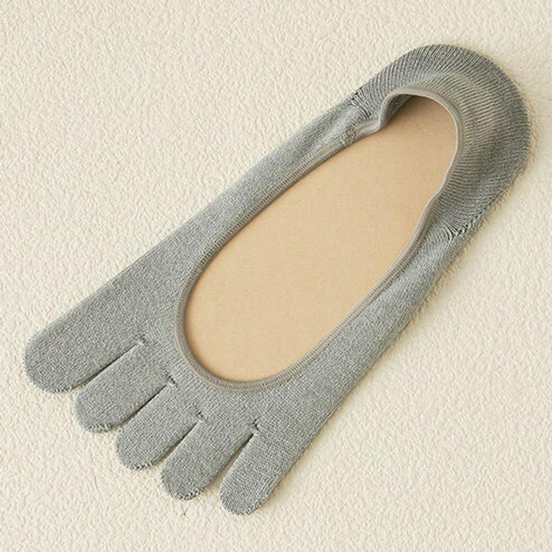 【あす楽】【靴下屋】 消臭・速乾五本指カバーソックス グレーモク / 靴下 タビオ Tabio くつ下 レディース 日本製 ¬¬