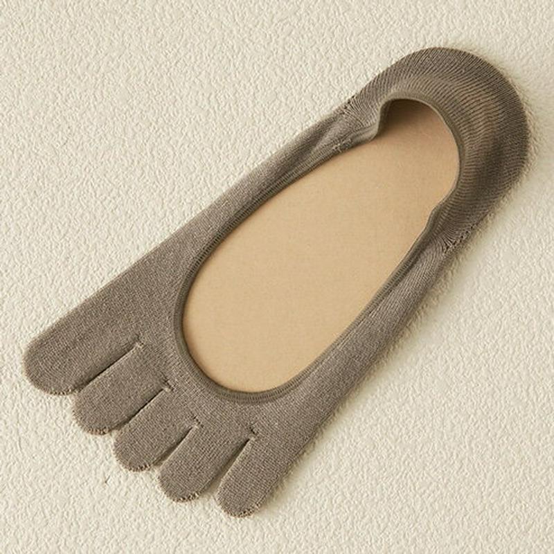 【あす楽】【靴下屋】 消臭・速乾五本指カバーソックス ダルベージュ / 靴下 タビオ Tabio くつ下 レディース 日本製 ¬¬