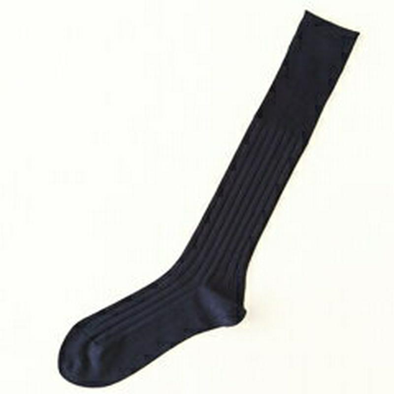 【あす楽】【Tabio MEN】 9×2ビジネスロングホーズ（ハイソックス）27〜29cm コン 紺 ネイビー / 靴下屋 靴下 タビオ Tabio くつ下 メンズ 日本製 父の日 ¬¬