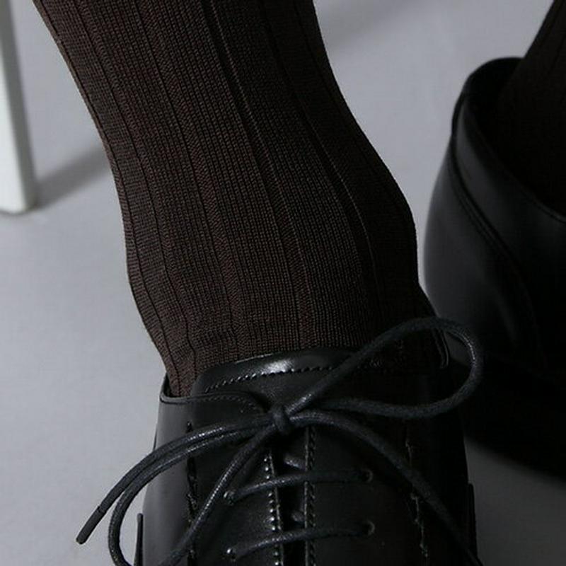【あす楽】【Tabio MEN】 メンズ9×2つやリブビジネスソックス ブラウン / 靴下屋 靴下 タビオ Tabio くつ下 
