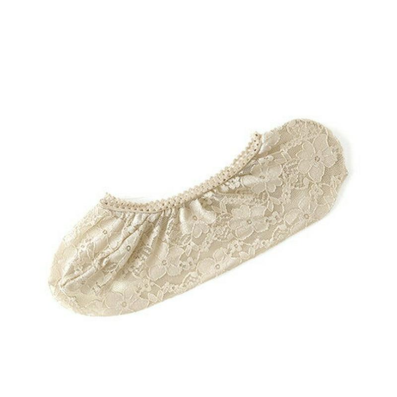 【あす楽】【靴下屋】 ストレッチレース花柄カバーソックス24〜26cm ベージュ / 靴下 タビオ Tabio くつ下 レディース 日本製 ¬¬