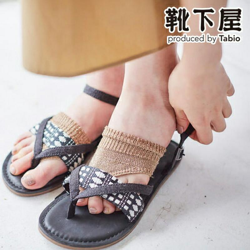 【あす楽】【靴下屋】 ラメトングタイプ / 靴下 タビオ Tabio くつ下 レディース トング靴下 トングソックス サンダル用 サンダルソックス 日本製