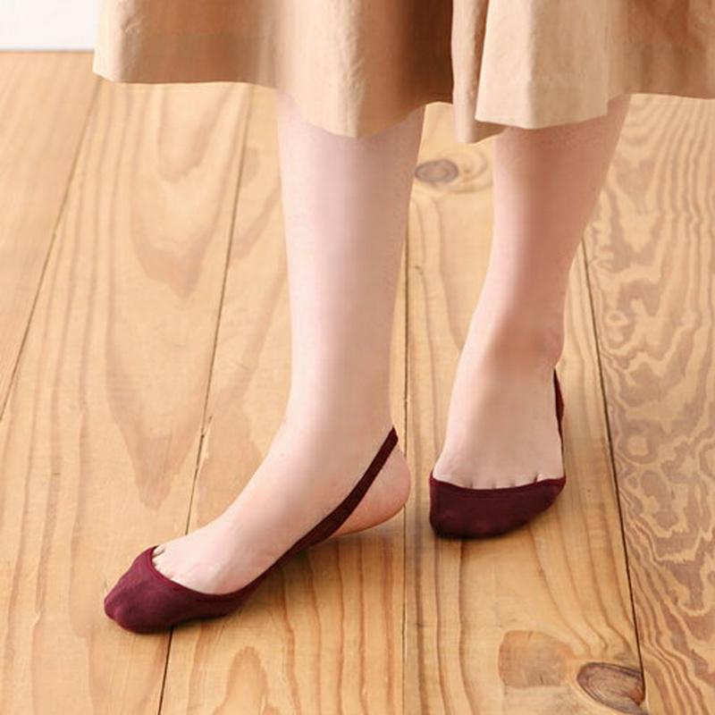 【あす楽】【靴下屋】 バックストラップ付きカバーソックス24〜26cm ダルベージュ / 靴下 タビオ Tabio くつ下 レディース 日本製 ¬¬