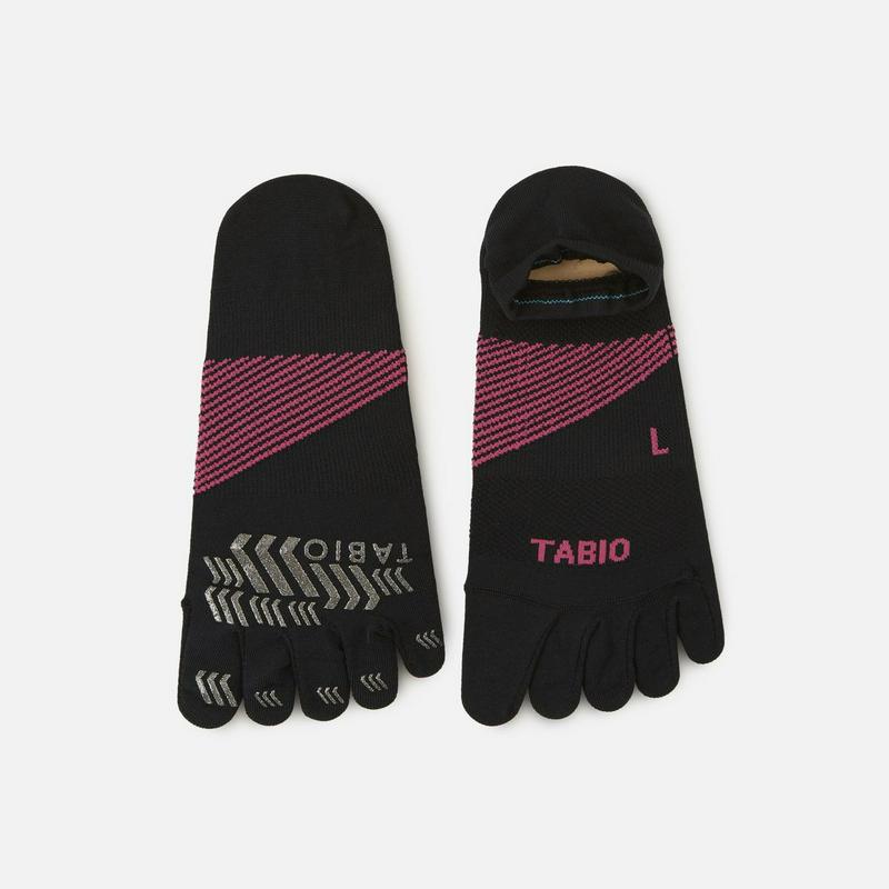 【あす楽】【TABIO SPORTS】 メンズ T&F 五本指ソックス 25〜27cm ブラック×ピンク / 靴下屋 靴下 タビオ タビオスポーツ くつ下 ショート 陸上 レーシングソックス ランニングソックス 5本指 5本指靴下 五本指靴下 5本指ソックス メンズ 日本製 ¬¬
