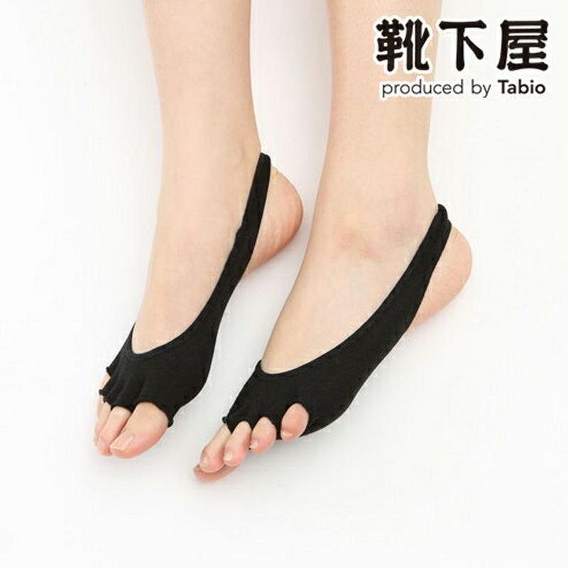 【あす楽】【TABIO LEG LABO】 しっとり絹のつま先なし5本指引っ掛けカバーソックス22〜24cm【気持ちいいシルクの