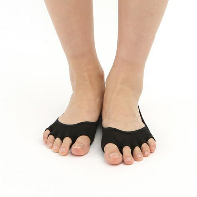 【あす楽】【TABIO LEG LABO】 しっとり絹のつま先なし5本指引っ掛けカバーソックス22〜24cm【気持ちいいシルクの