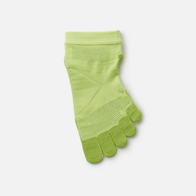 【あす楽】【TABIO SPORTS】 レーシングラン 五本指ソックス オールウェザー ドライ 23.0〜25.0cm キミドリ / 靴下屋 靴下 タビオ タビオスポーツ Tabio くつ下 ショート 5本指 五本指 5本指靴下 五本指靴下 5本指ソックス レディース 日本製 ¬¬