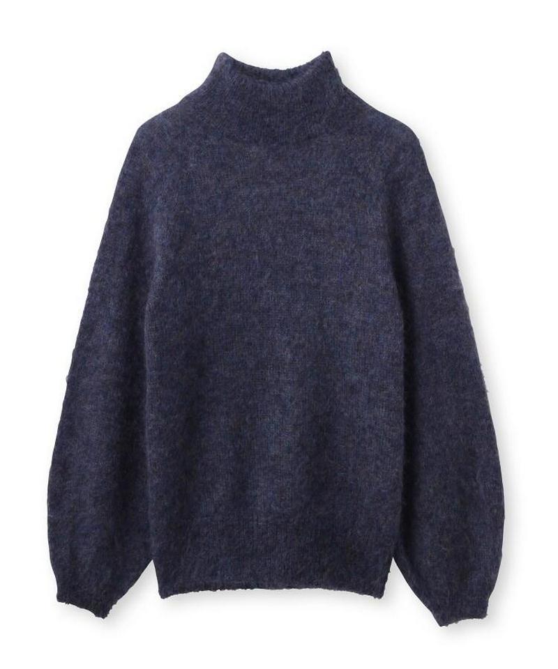 モヘヤ混ハイネックニットプルオーバー