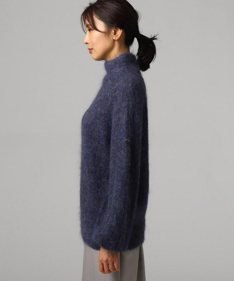 モヘヤ混ハイネックニットプルオーバー