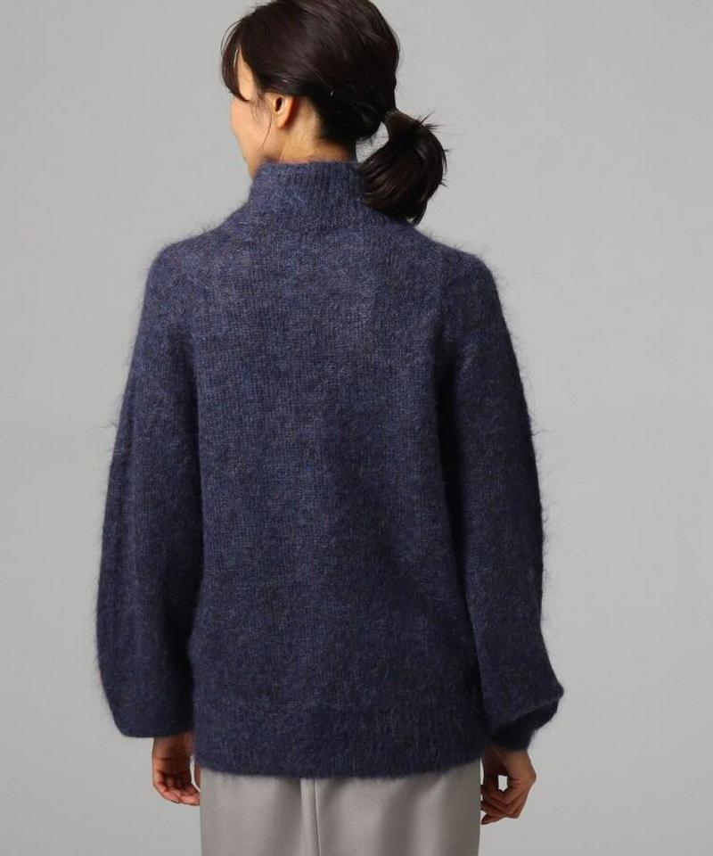 モヘヤ混ハイネックニットプルオーバー