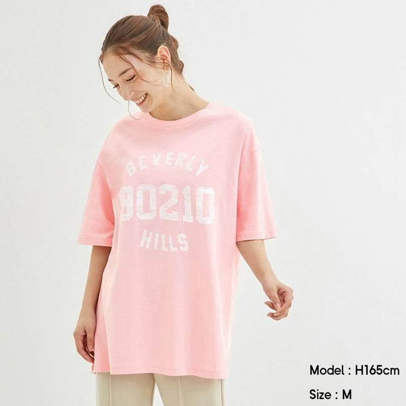 グラフィックT(5分袖)BH，90210B JN+X