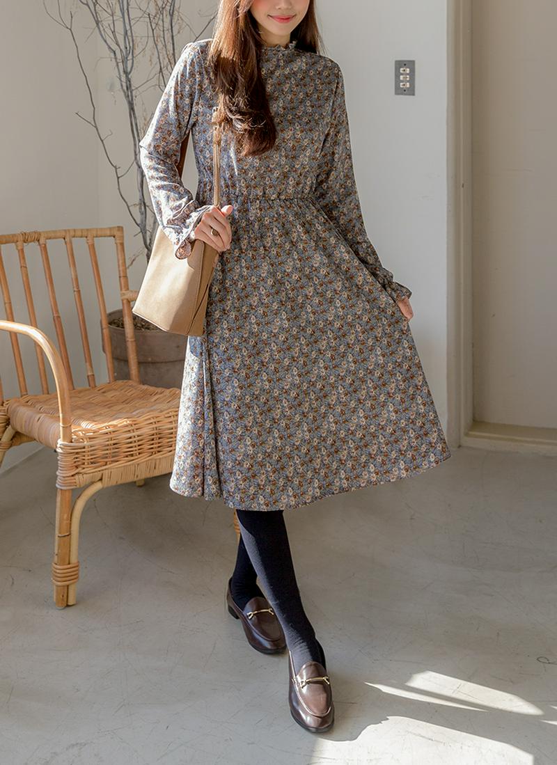 ビンテージライクフラワーワンピース