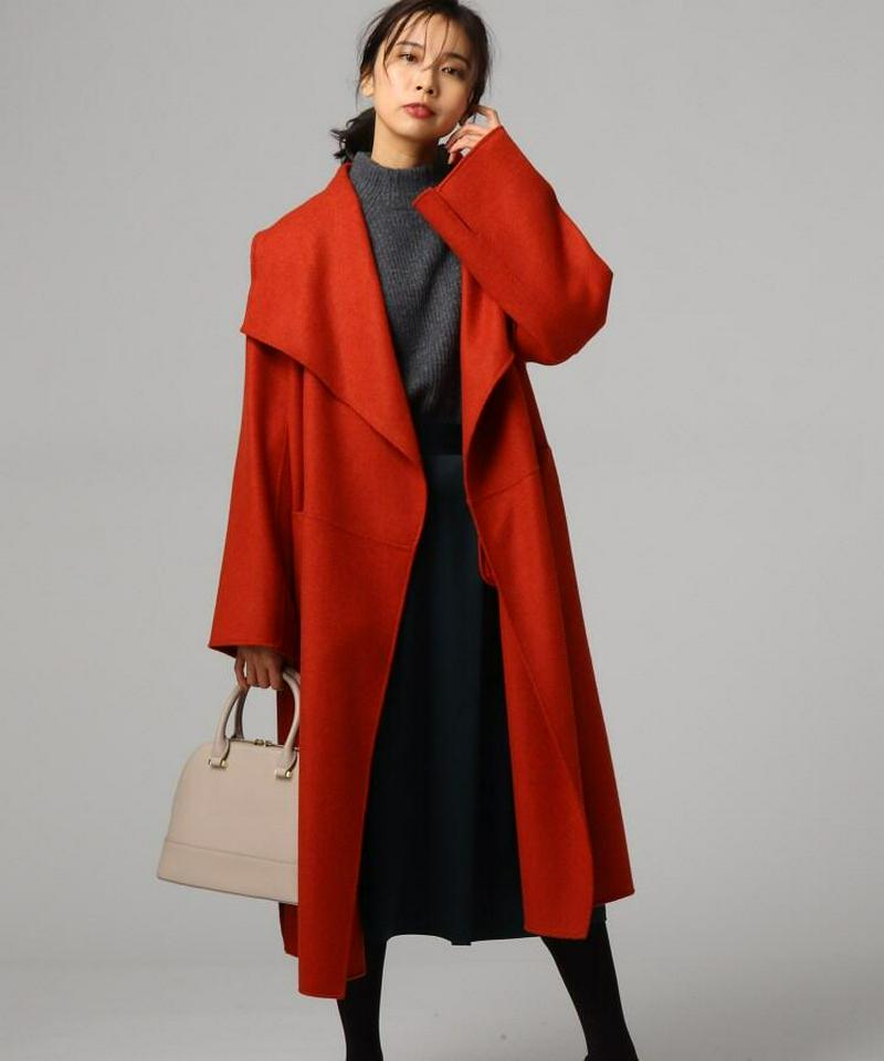 カシミヤ混リバーコート