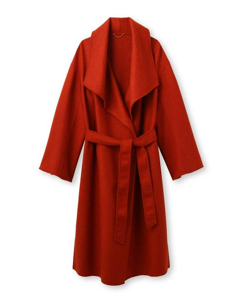 カシミヤ混リバーコート