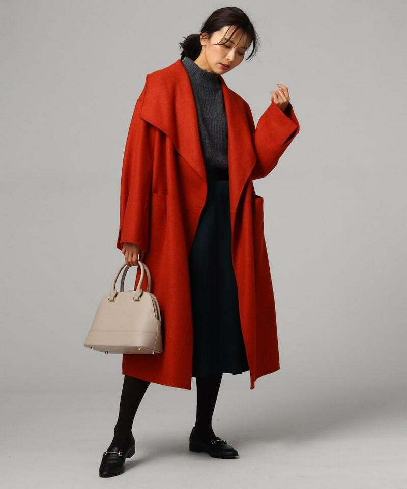 カシミヤ混リバーコート